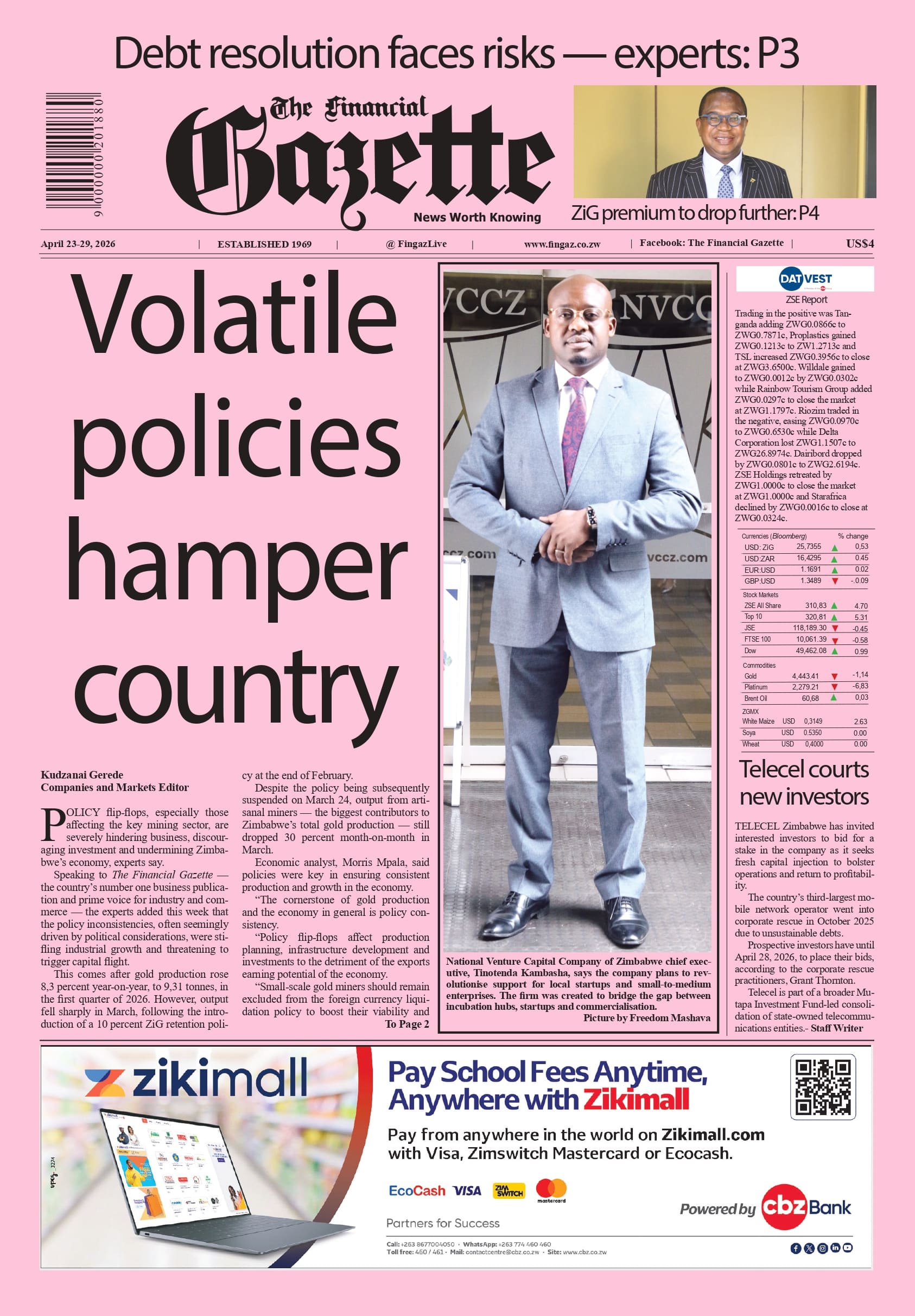 Thursday 23 April 2026